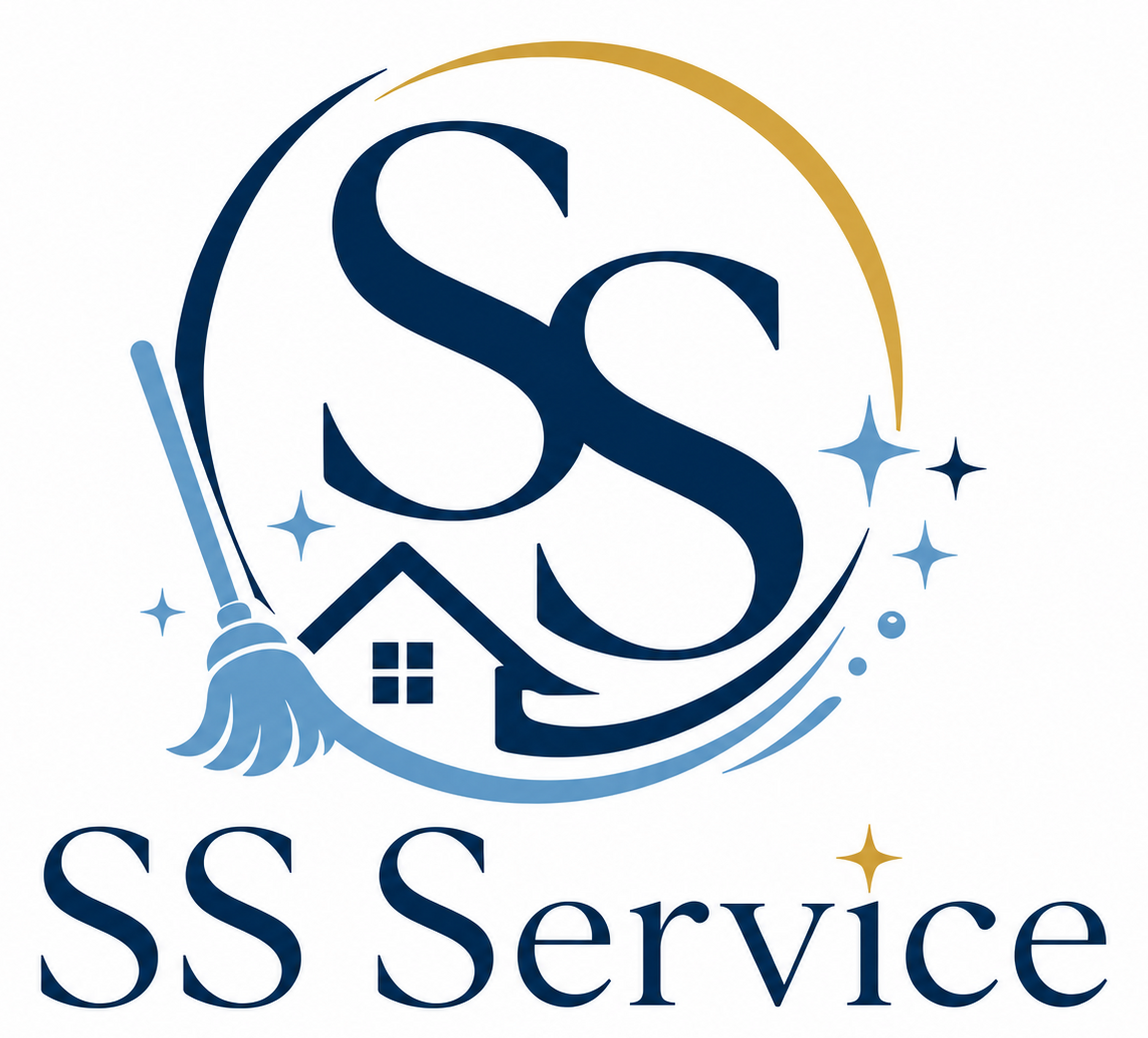 SS Service professional house cleaning logo